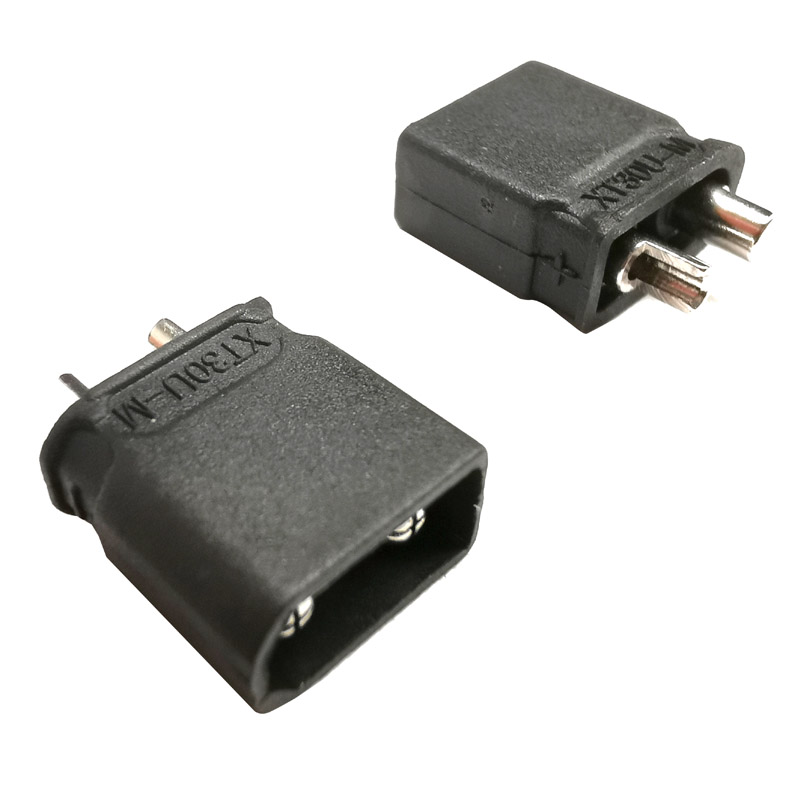 XT30U Male Female Battery Plugs Black with Heat Shrink for RC Lipo Battery