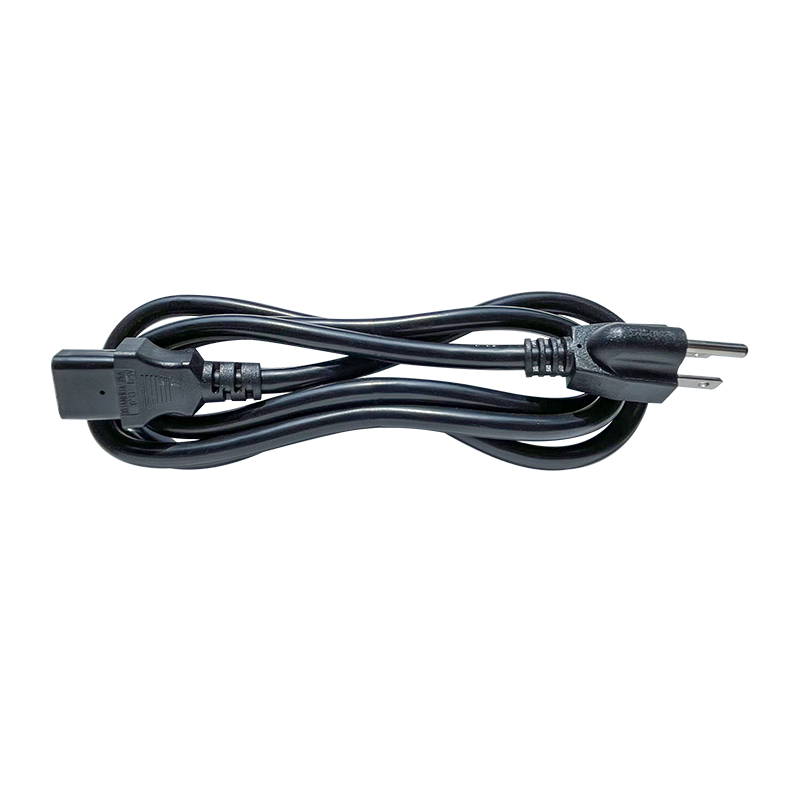 Three-prong power cord cable