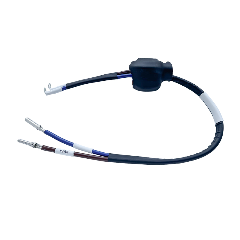 Color Coded Red Blue Yellow Green AC Power Harness with RNBS2-4-90D Terminal